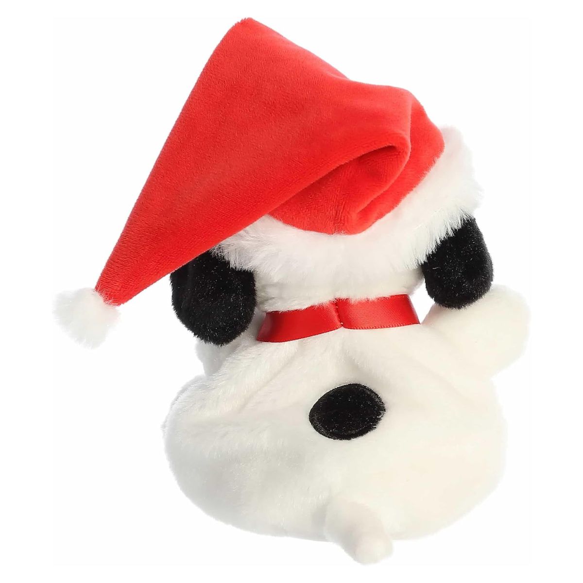 The rear thumbnail view of the white Aurora licensed Snoopy toy displaying his signature round black back spot and small white tail.