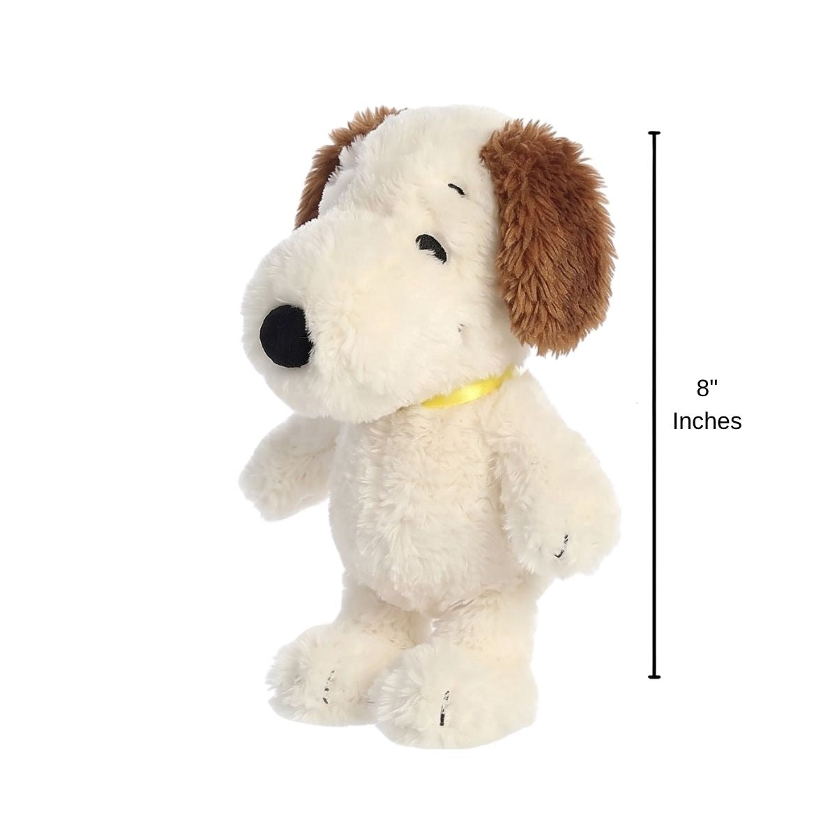 Front view thumbnail of the Andy plush shown next to an 8-inch height measurement graphic indicator.