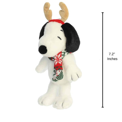 Aurora Peanuts Reindeer Snoopy 8-Inch Stuffed Animal Plush