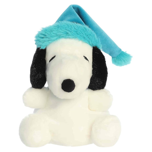 A close-up front portrait thumbnail of the Bundled Up Snoopy plush showing his iconic expression and cozy teal hat.
