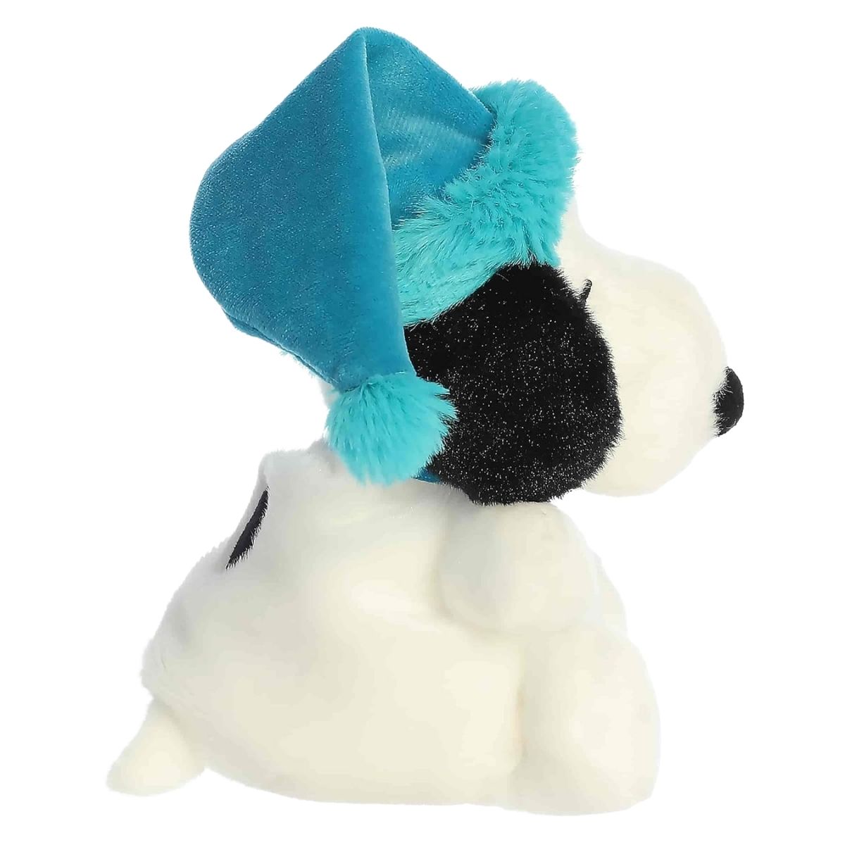 The right side profile thumbnail of the sitting Snoopy plush highlighting his soft fur, floppy ears, and the shape of his winter hat.