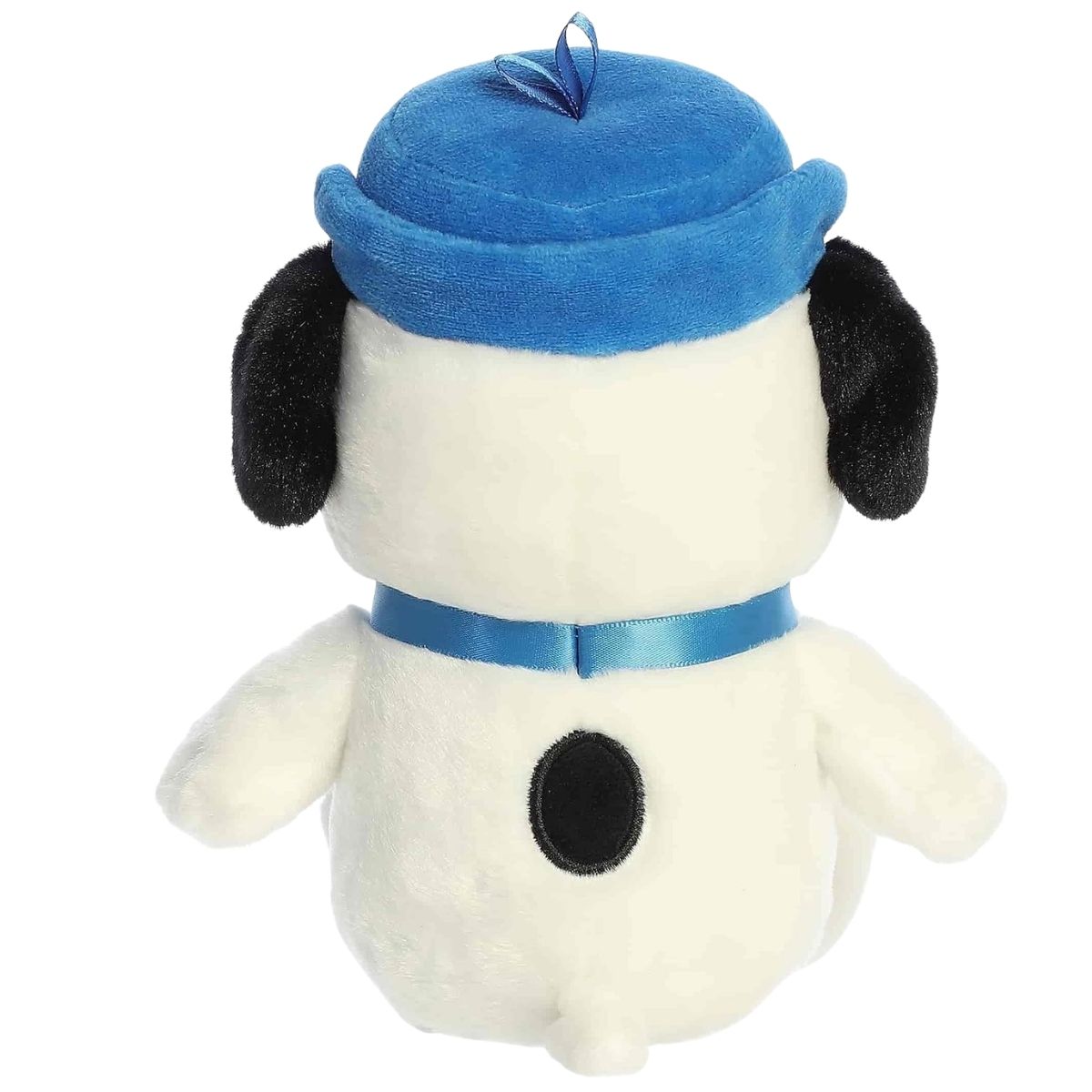Rear view thumbnail of the Aurora Olaf stuffed toy displaying his clean white plush back, signature round black spot, and blue hat.