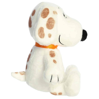 Right side profile view thumbnail of the 8-inch Marbles plush showcasing his brown spotted ear, snout profile, and soft seated posture.