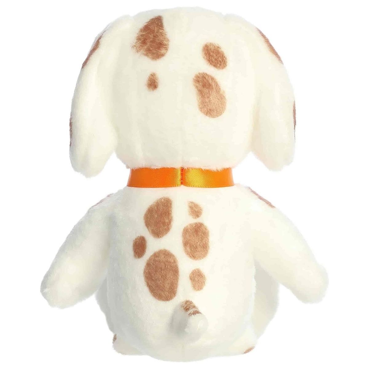 Rear view thumbnail of the Aurora Marbles stuffed toy displaying his white plush back covered in distinct light brown spots.