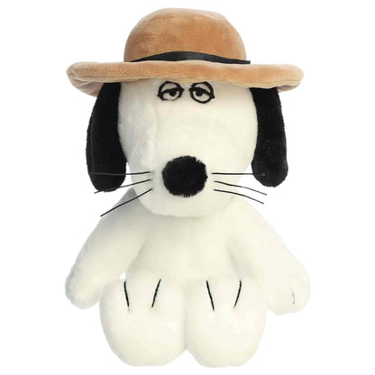 Front view thumbnail of the cute Spike plush sitting straight, highlighting his wide-brimmed brown fedora, long black whiskers, and sleepy eyes.