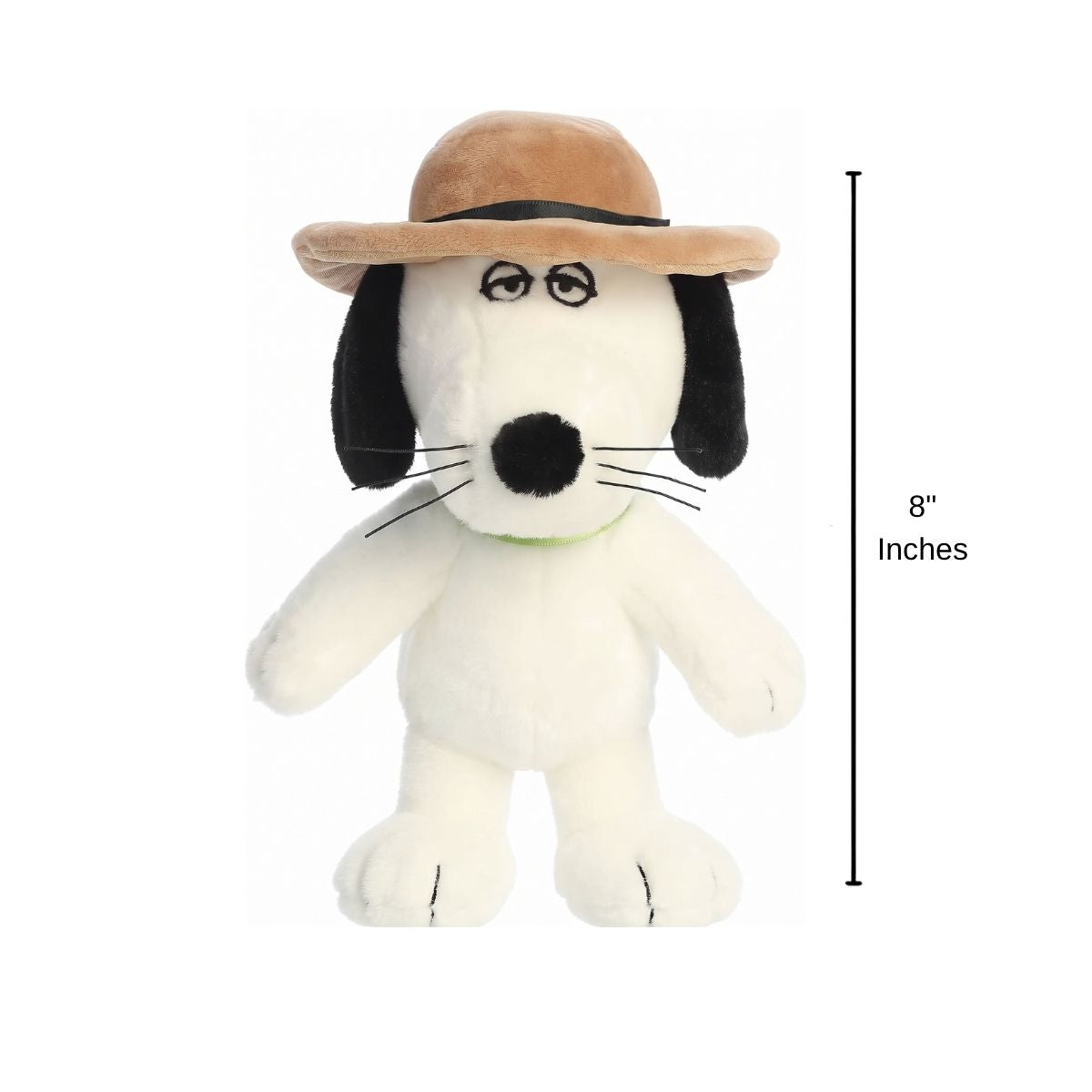 Front view thumbnail of the Spike plush shown next to an 8-inch height measurement graphic indicator.
