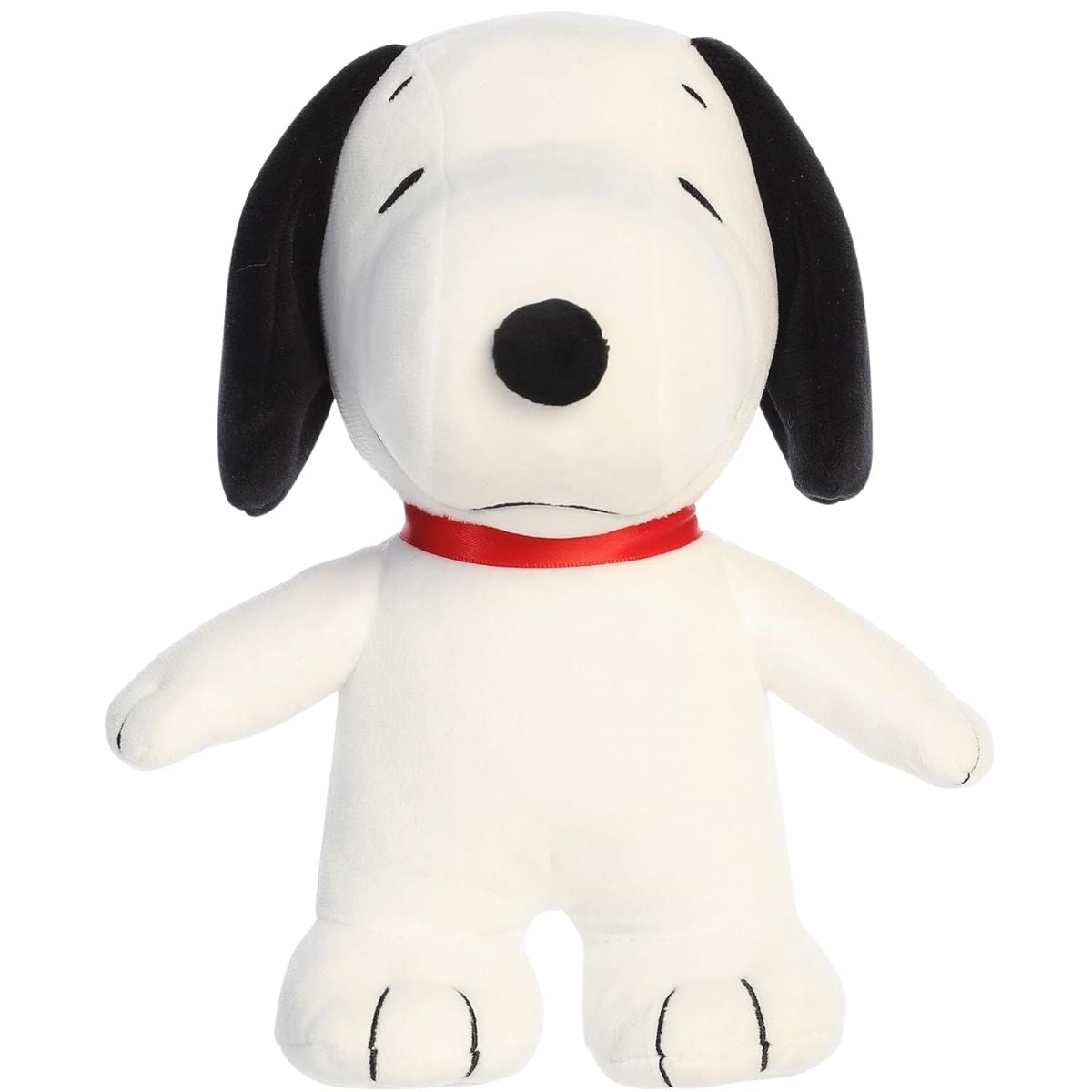 Front portrait thumbnail of the Snoopy plush showing his friendly smile and detailed red collar.