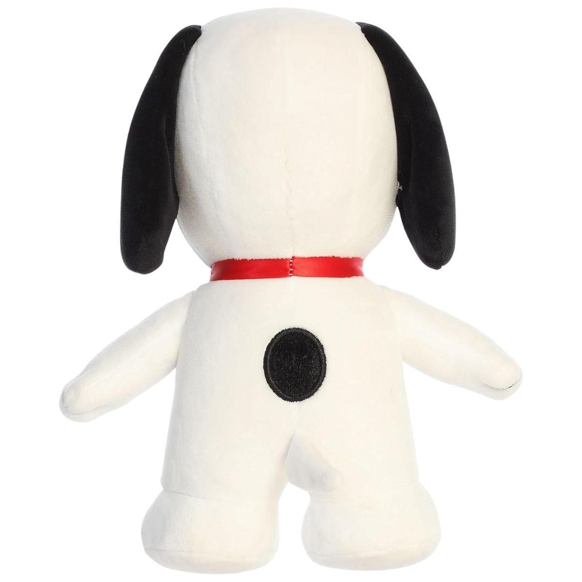 Rear thumbnail view of the Aurora Snoopy plush displaying his classic black spot and white back.