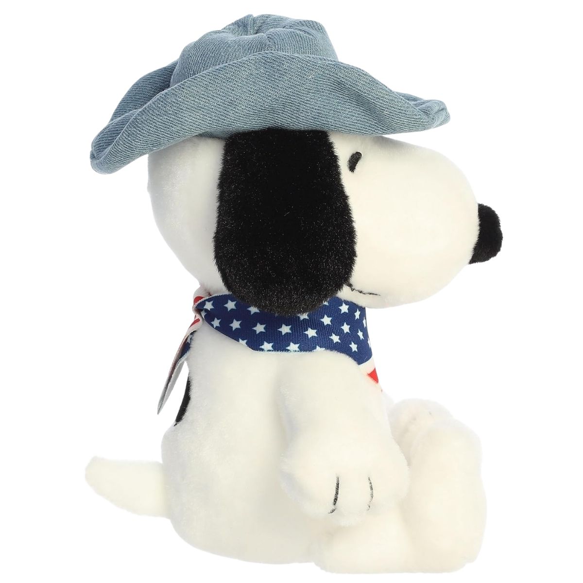 Side profile thumbnail of the Americana Snoopy plush toy highlighting his upright posture and iconic beagle profile.