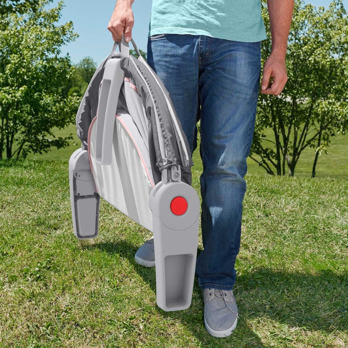 Fisher-Price Baby Portable Bassinet And Play Space On-The-Go Baby Dome, Rosy Windmill