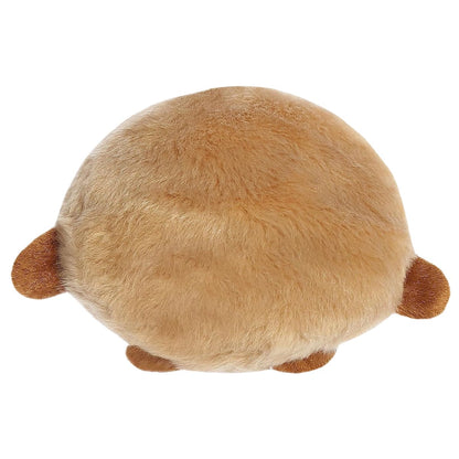 Rear view thumbnail of the Aurora BT21 SHOOKY stuffed toy displaying its smooth, solid brown plush backing and tiny extended limbs.