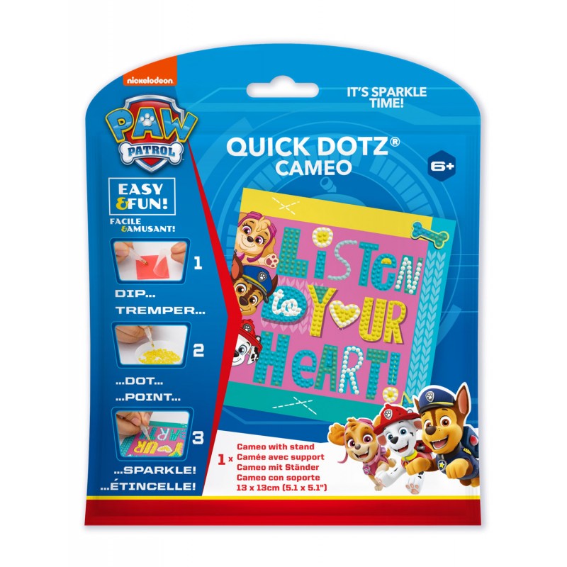 DIAMOND DOTZ Quick DOTZ Paw Patrol Listen to Your Heart Diamond Art Painting Kit 5.1" X 5.1"