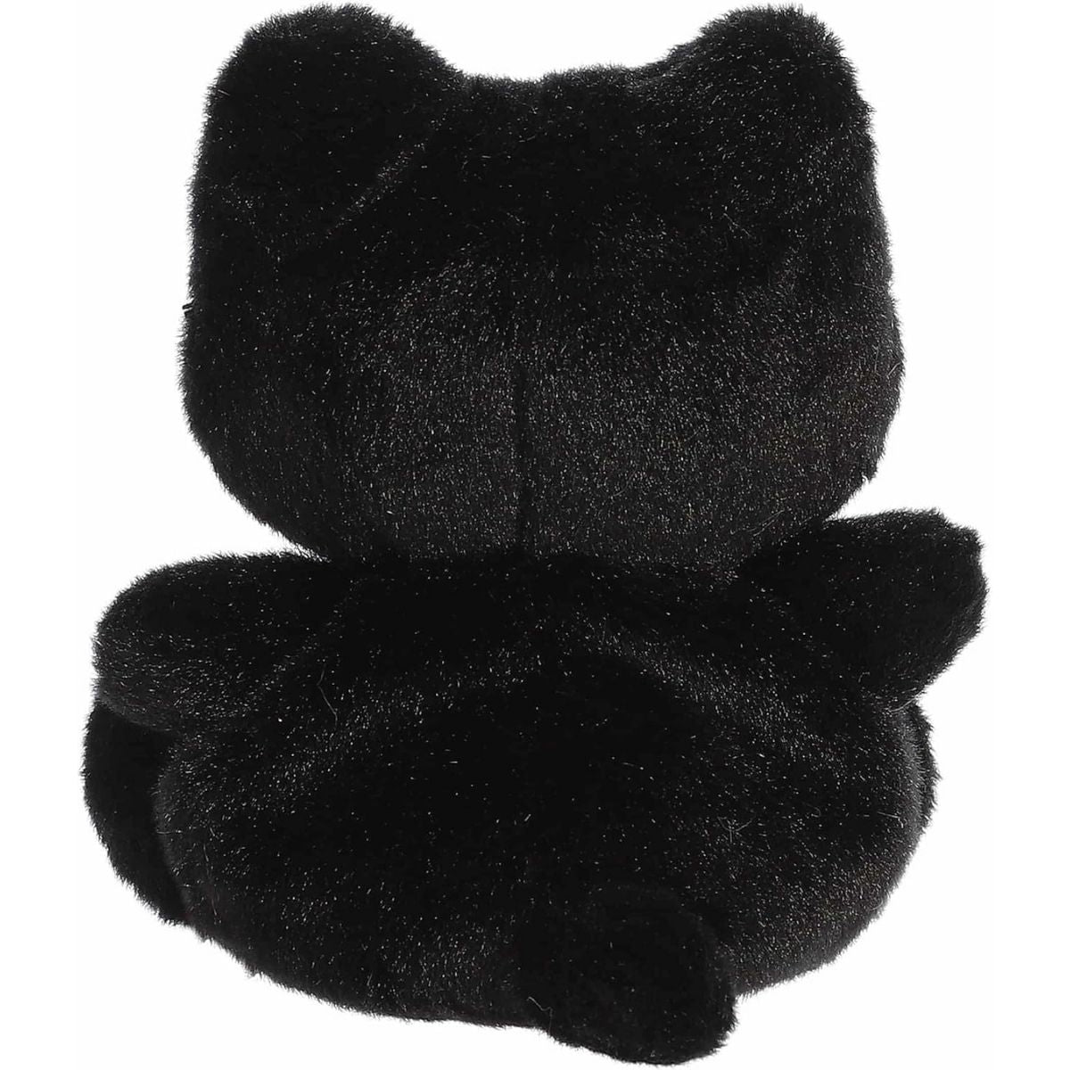 The rear thumbnail view of the black Aurora licensed Meowchi toy displaying its smooth plush back and a tiny pointed cat tail.