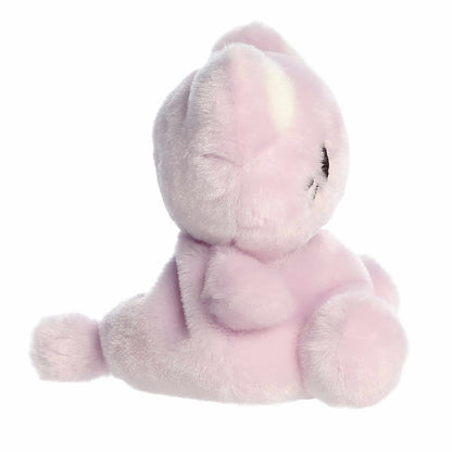 The right side profile thumbnail of the sitting purple cat plush highlighting its round mochi-like body shape.