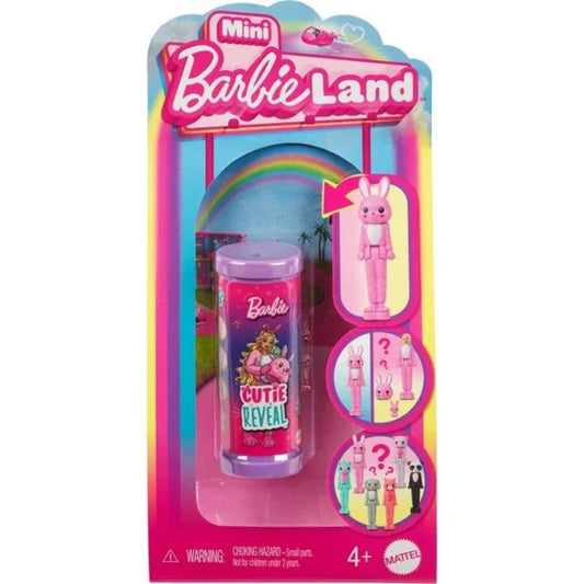 Mini BarbieLand Cutie Reveal 1.5" Inch Mystery Doll, 1 Doll (Styles May Vary)