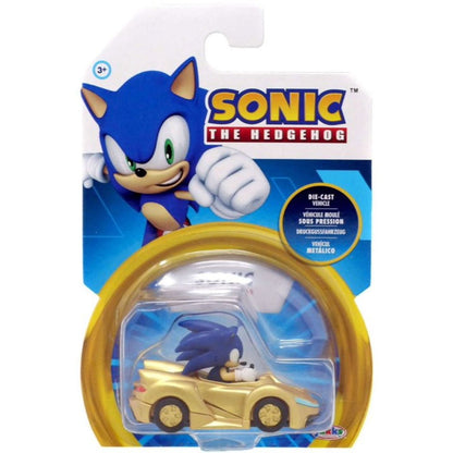 Sonic the Hedgehog 1:64 Die-Cast Vehicle 2.5" Inch, Sonic Speed Star Gold