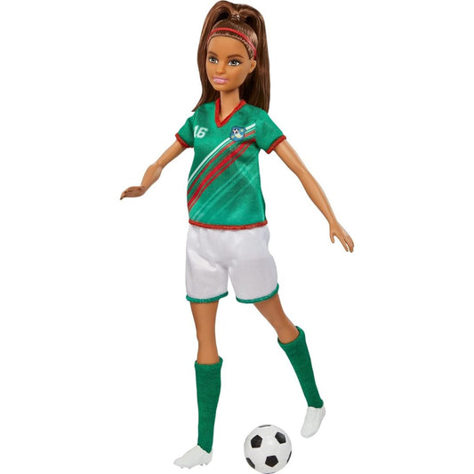 Barbie You Can Be Anything Soccer Fashion Doll, Brunette