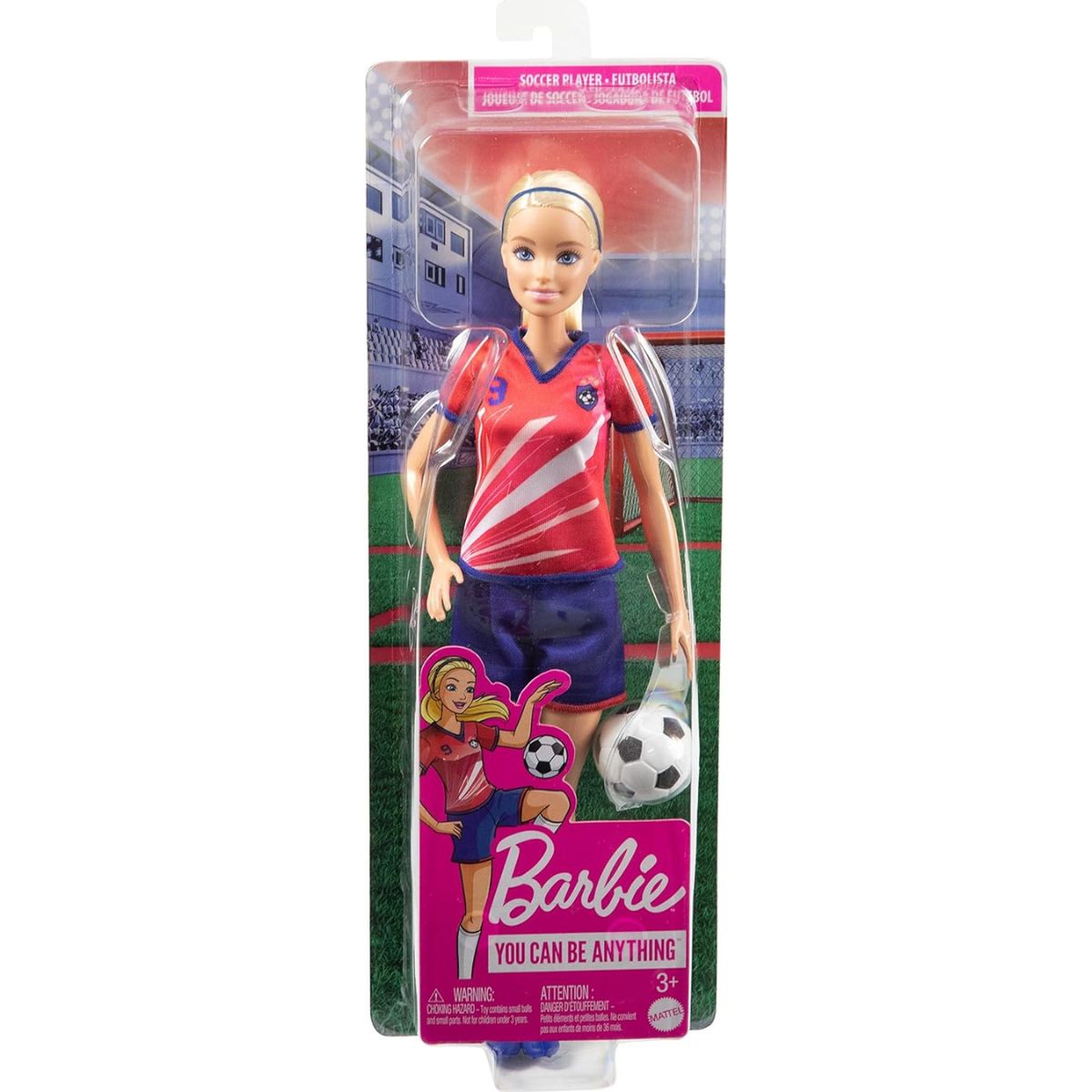Barbie You Can Be Anything Soccer Fashion Doll, Blonde