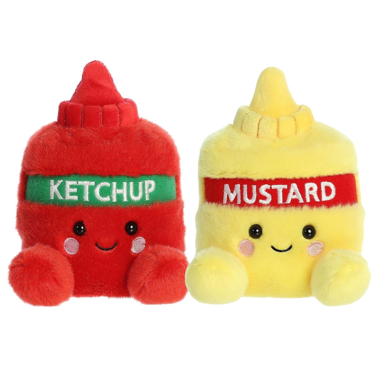 Aurora® Palm Pals™ Cravings Duo 5" Inch Plush Set, Tommy Ketchup & Newtown Mustard