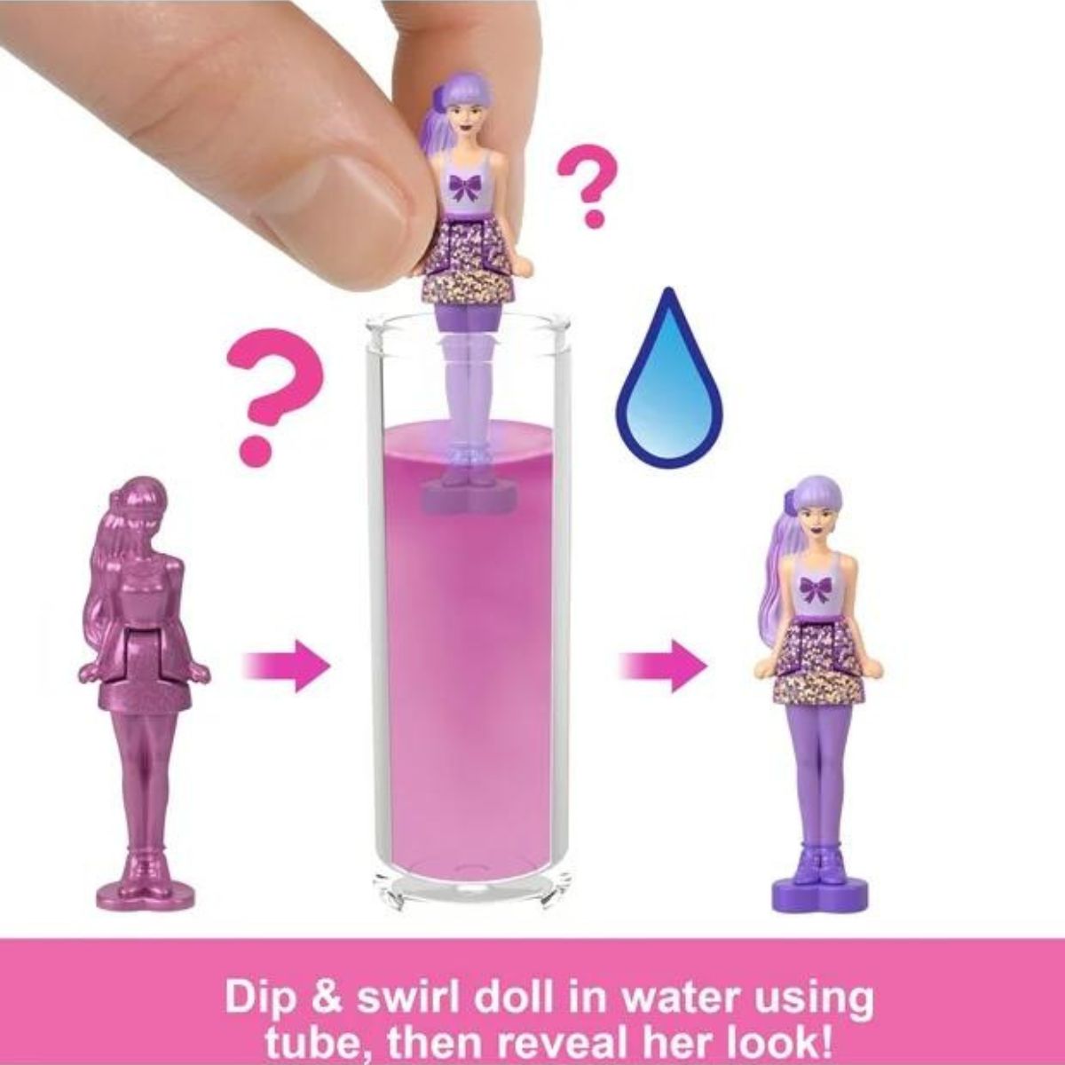 Mini BarbieLand Color Reveal 1.5" Inch Mystery Doll, 1 Doll