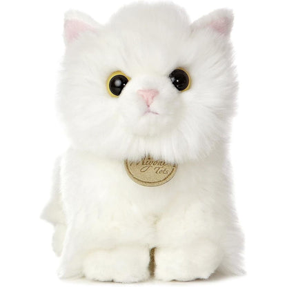 Aurora® Miyoni® Tots Angora White Kitten 7 Inch Stuffed Animal Plush Cat