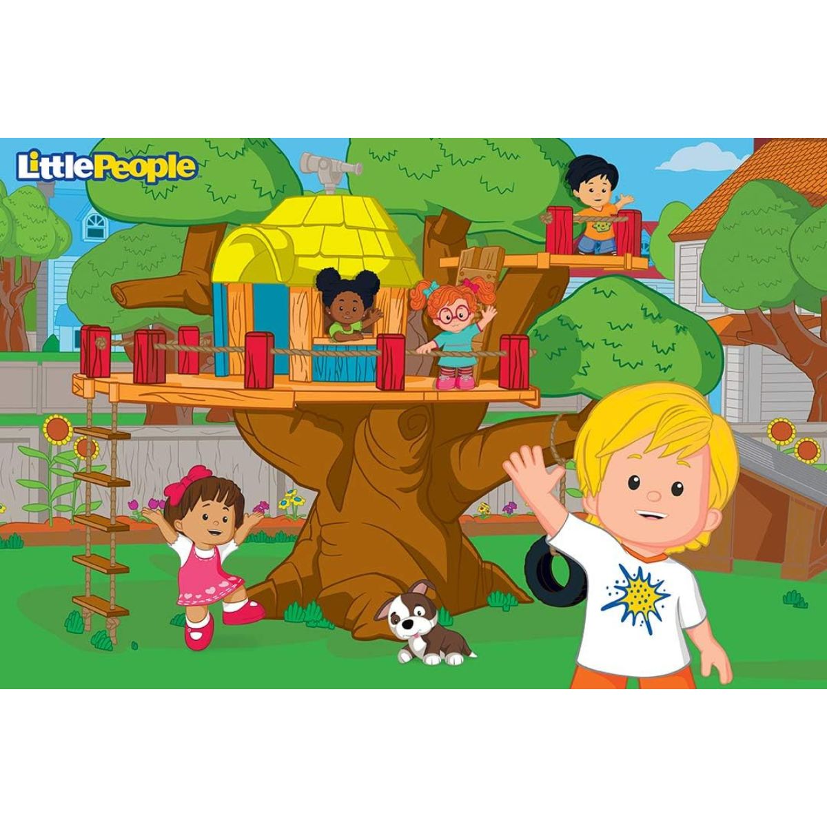 Fisher Price Little People 36 Piece 30" X 20" Inch Floor Puzzle