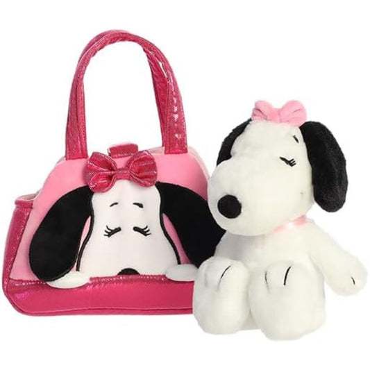 Aurora® Fancy Pals™ Peanuts Snoopy 8 Inch Stuffed Animal with Purse Carrier, Belle