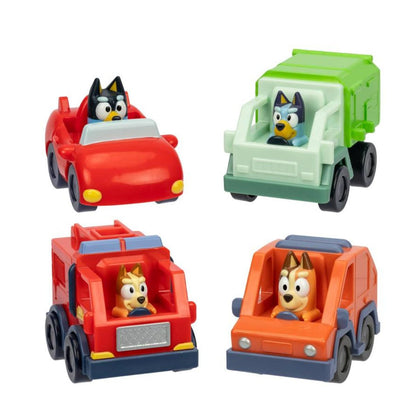 Bluey 3" Inch Mini Racers Vehicle Car, Set of 4