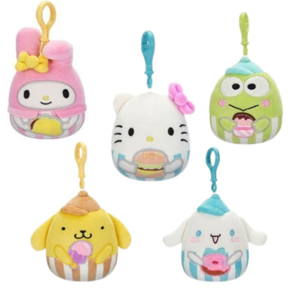 Squishmallows™ 3.5 Inch Hello Kitty® and Friends Clip-On Plush, 5 Pack Set