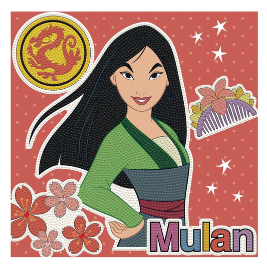 DIAMOND DOTZ, DOTZ Box Disney Mulan  Diamond Art Painting Kit 11" X 11"