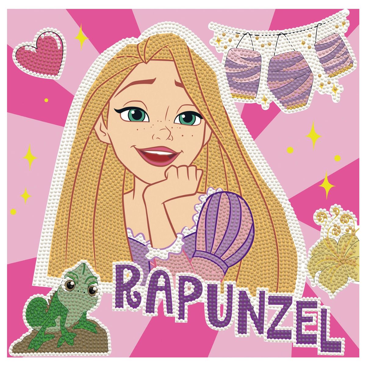 DIAMOND DOTZ, DOTZ Box Disney Tangled, Rapunzel Diamond Art Painting Kit 11" X 11"