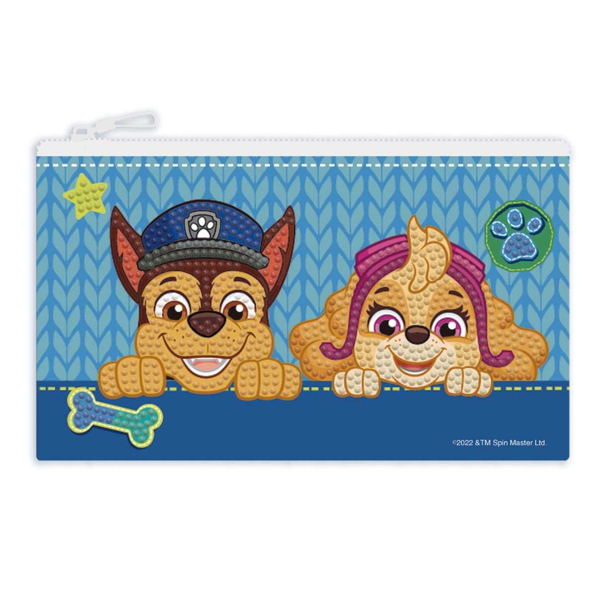 DIAMOND DOTZ Diamond Painting 7" Zipper Pouch Activity Kit, Paw Patrol Skye & Chase