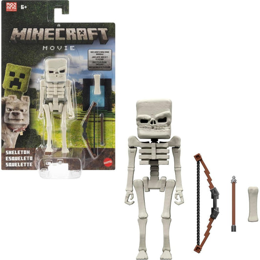 Mattel A Minecraft Movie 4" Inch Skeleton Action Figure & Accessories