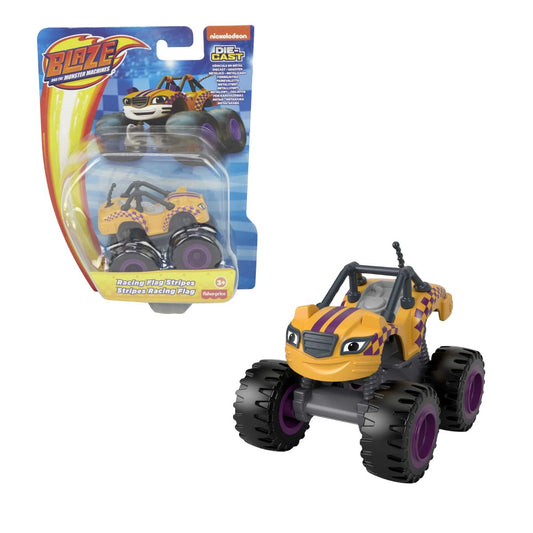 Fisher-Price Nickelodeon Blaze and the Monster Machines Diecast Vehicle, Racing Flag Stripes