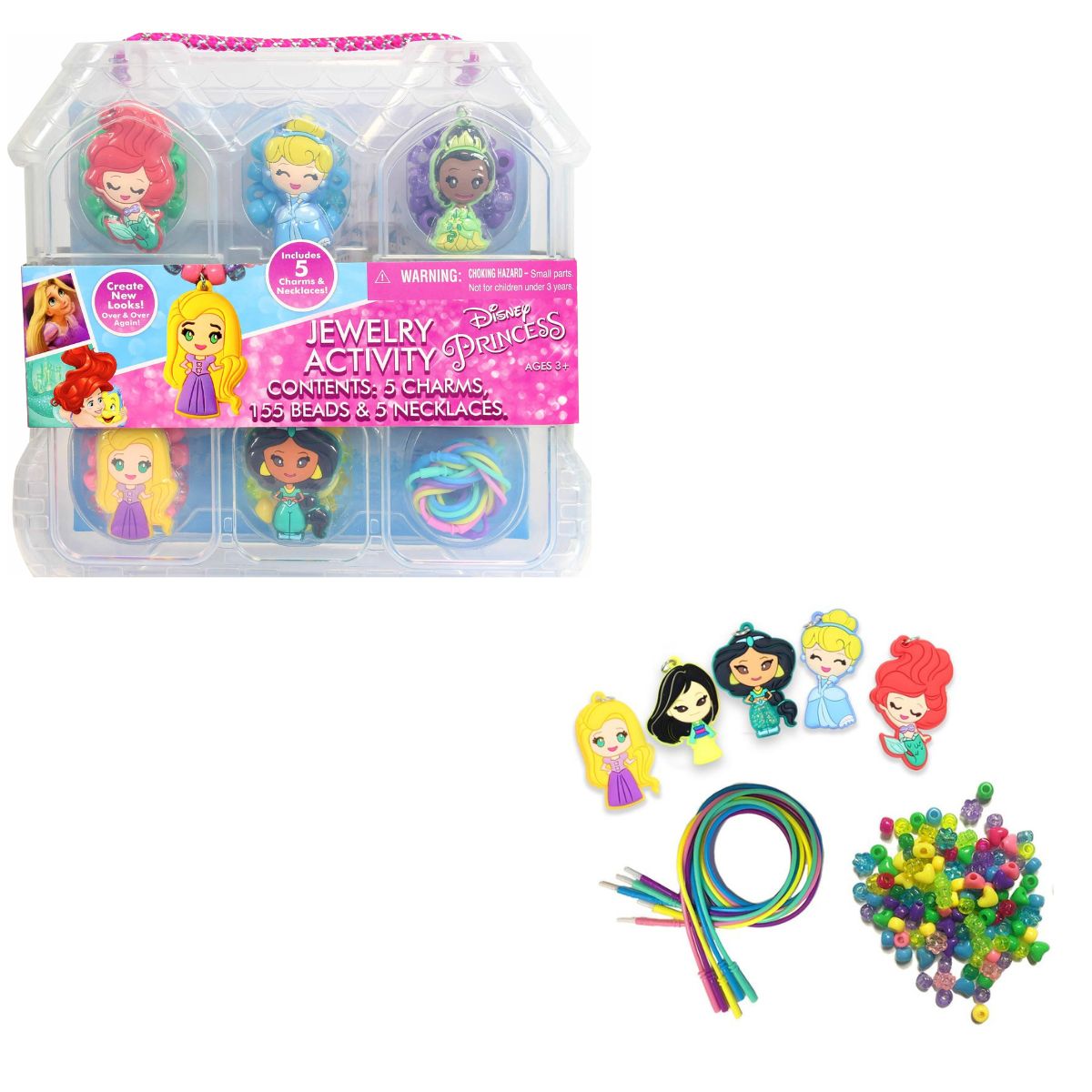 Tara Toys Disney Princess Necklace Activity Set, 205 Pieces