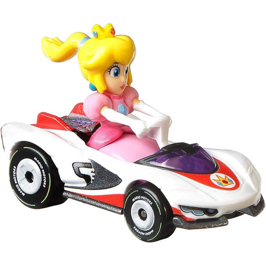 Mattel Hot Wheels Mario Kart Princess Peach P-Wing Die-Cast Vehicle 1:64 Scale