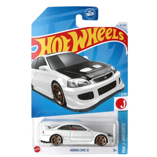 Hot Wheels Honda Civic Si Play Vehicle Car, J-Imports Series 2/10, Scale 1:64