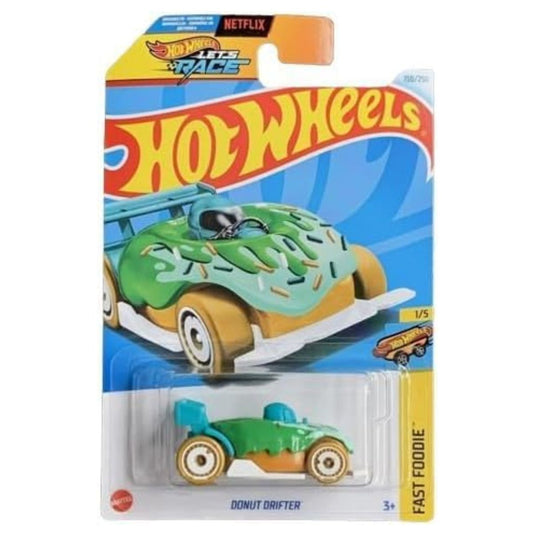 Hot Wheels Let's Race Donut Drifter, Fast Foodie Series 1/5, Scale 1:64