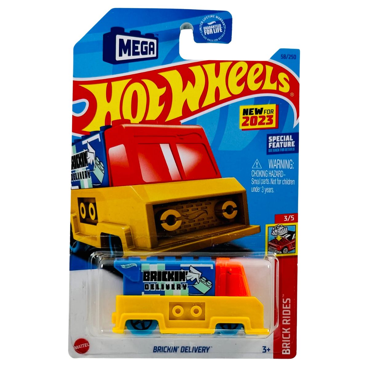 Hot Wheels MEGA Brickin Delivery, Brick Rides 3/5, Scale 1:64