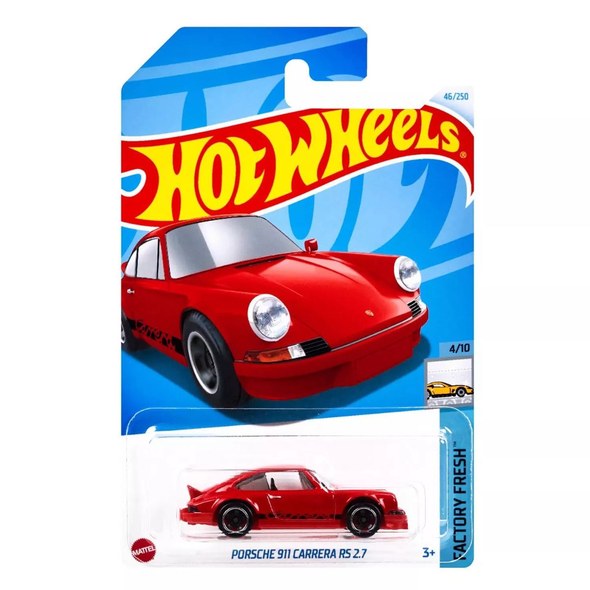 Hot Wheels Porsche 911 Carrera RS 2.7, Factory Fresh 4/10, Scale 1:64