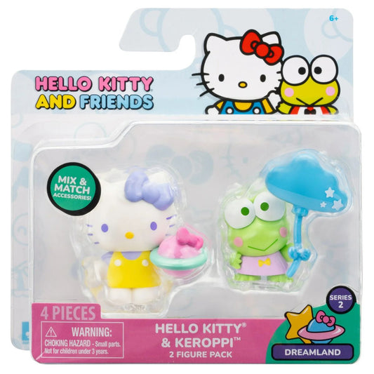 Hello Kitty® and Friends 2" Inch Dreamland 2 Figure Pack, Hello Kitty & Keroppi