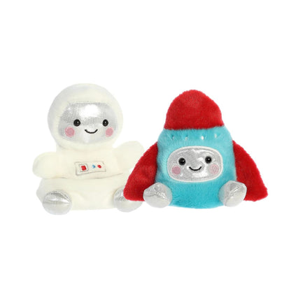 Aurora® Palm Pals™ Galactic Duo 5" Inch Plush Set, Cosmo Astronaut & Mars Rocket Ship