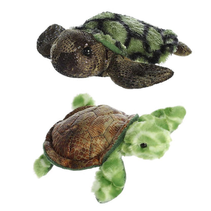 Aurora® Mini Flopsie™ Sealife Duo 8" Inch Plush Set, Splish & Splish-Splash Sea Turtle