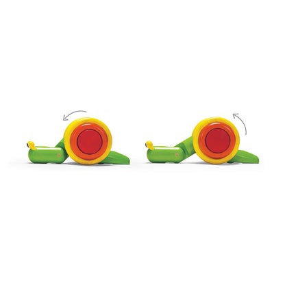 PlanToys wooden pull-along snail toy moevement