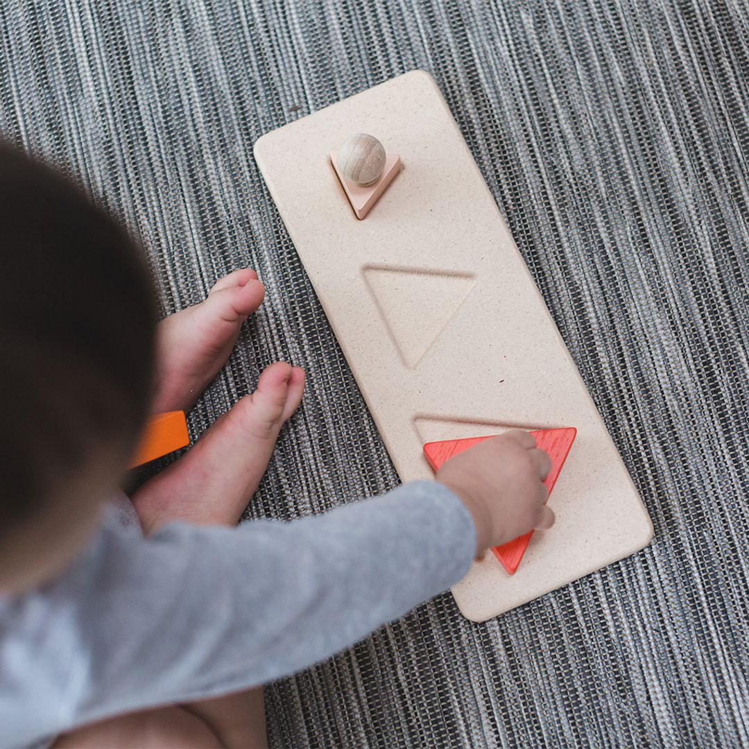 PlanToys® Triangle Matching 4 Piece Toddler Puzzle Puzzle