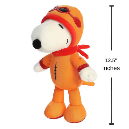 Standing view of the Astronaut Snoopy plush with a dimension line indicating its 12.5-inch height.