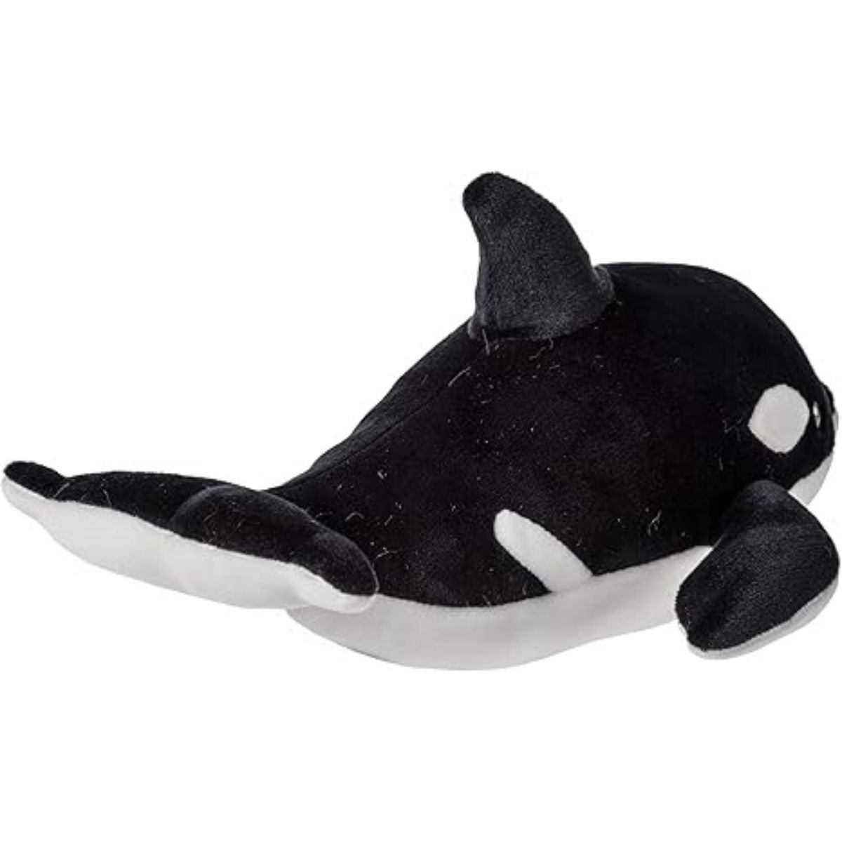 Side view of the Mary Meyer killer whale stuffed animal showing its plush flippers and huggable shape.