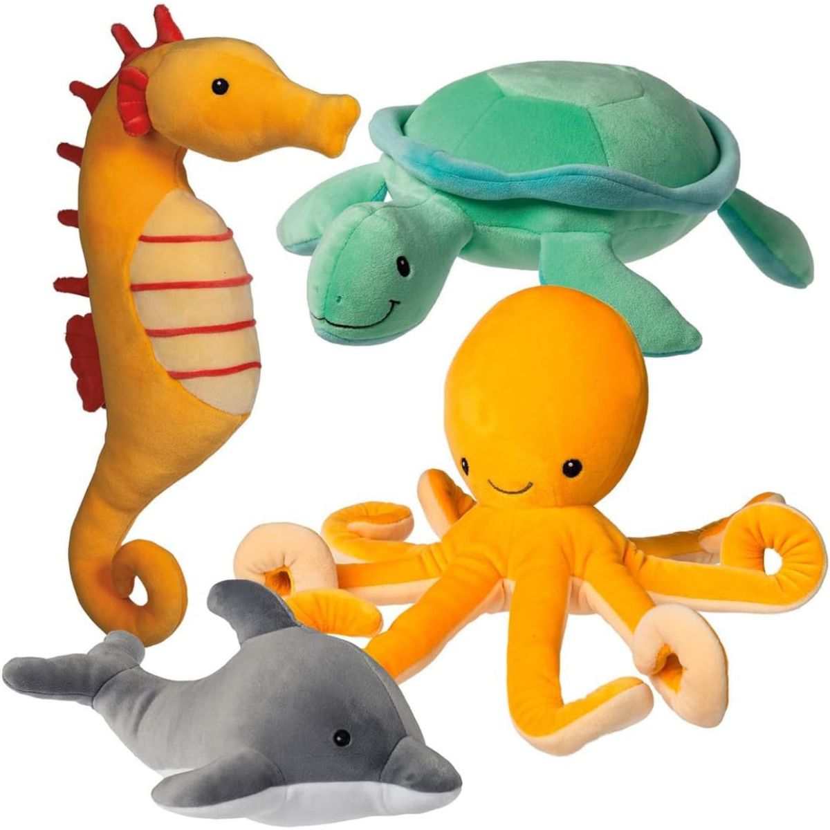 8-inch Smootheez octopus plush, a perfect sensory buddy for ocean-themed nurseries and kids' playrooms.