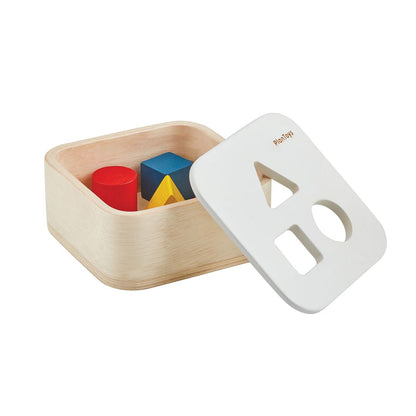 PlanToys Wooden Shape Sort It Out Bin - Eco-Friendly Sorting Toy