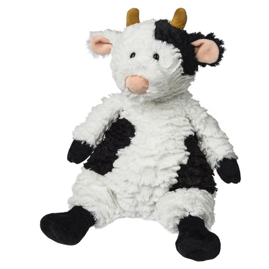 Mary Meyer Snuggables Cow 14-inch ultra-soft floppy stuffed animal in black and white spots.